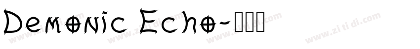 Demonic Echo字体转换